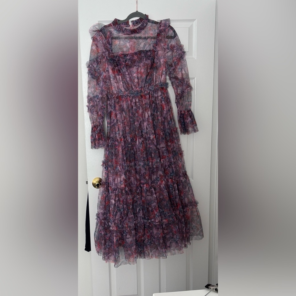 Floral Lace Long Sleeve Dress